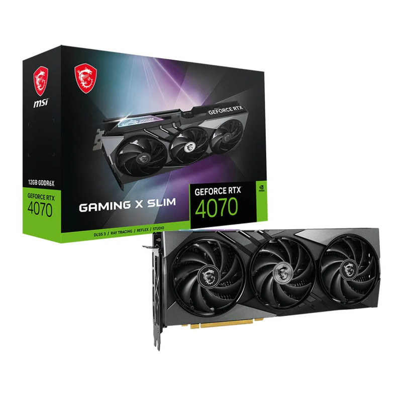 MSI GeForce RTX 4070 GAMING X SLIM 12G Graphics Card - كرت شاشة